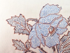 blue lana embroidered