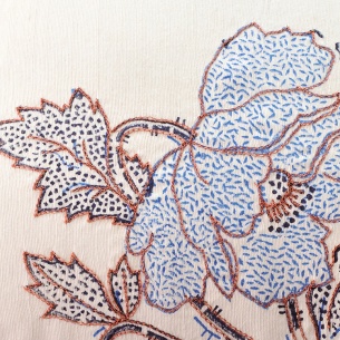 blue lana embroidered